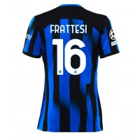 Camisa de Futebol Inter Milan Davide Frattesi #16 Equipamento Principal Mulheres 2023-24 Manga Curta